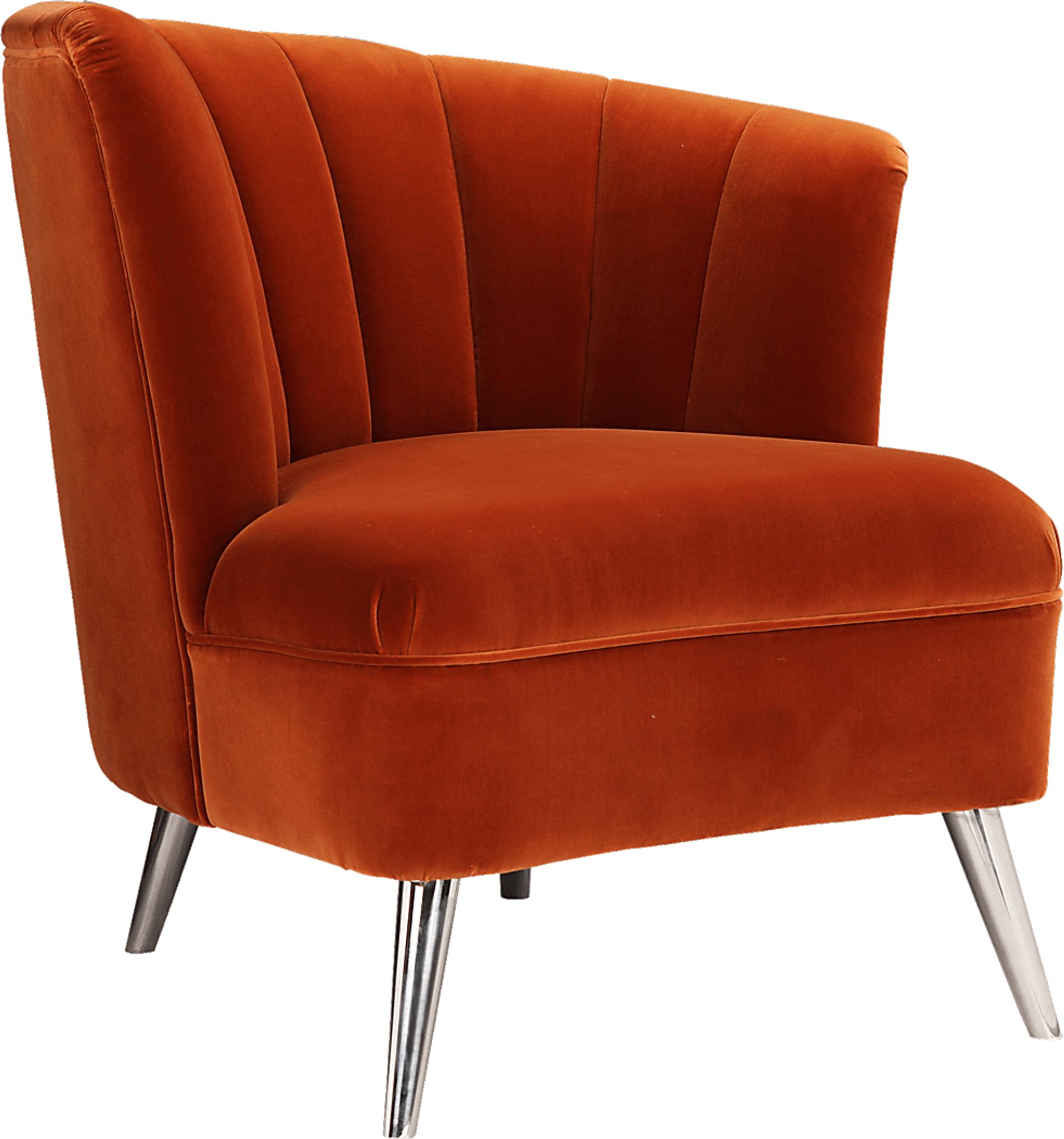Carmela Orange Right Side Accent Chair - Image 2