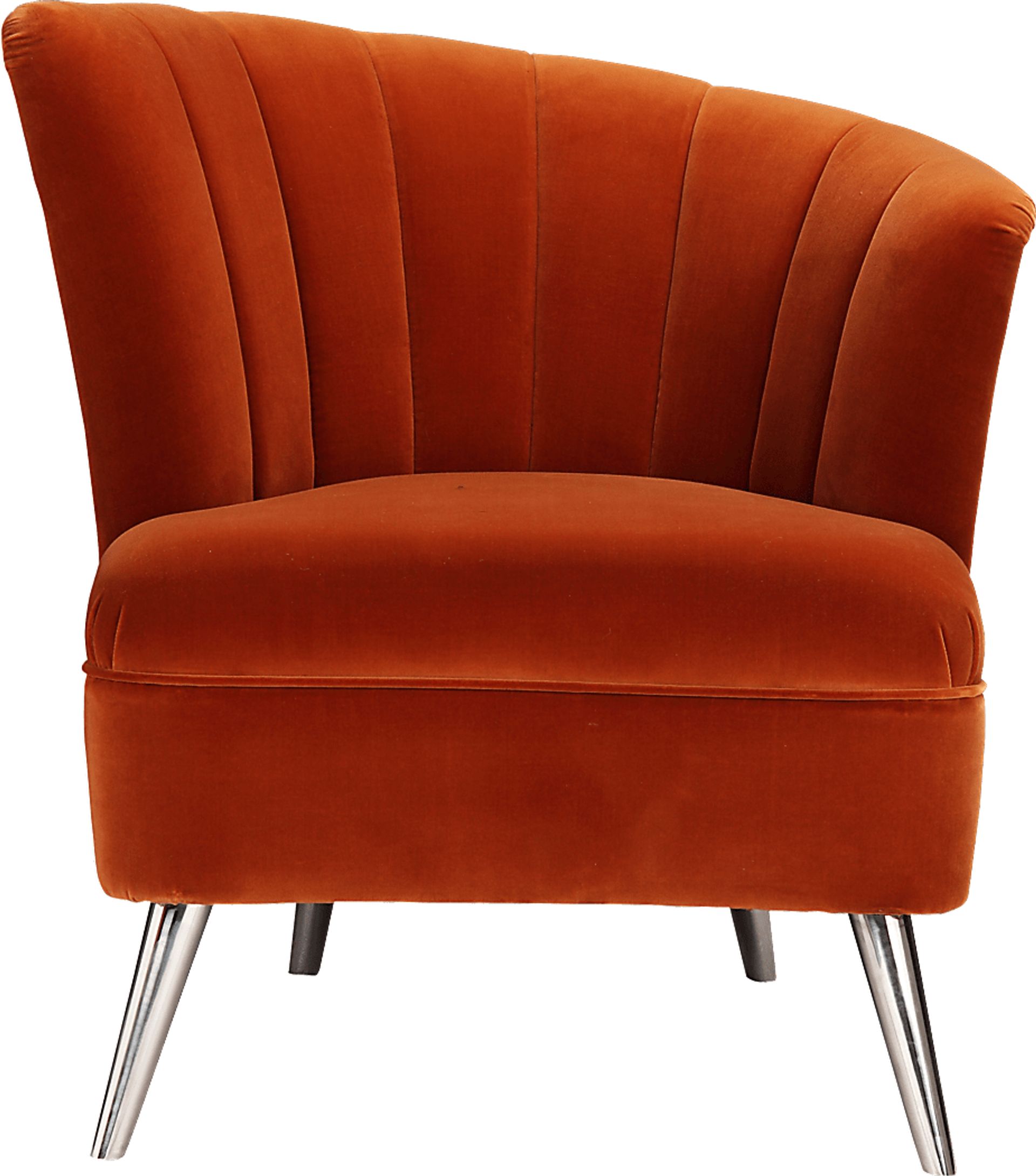 Carmela Orange Right Side Accent Chair - Image 1