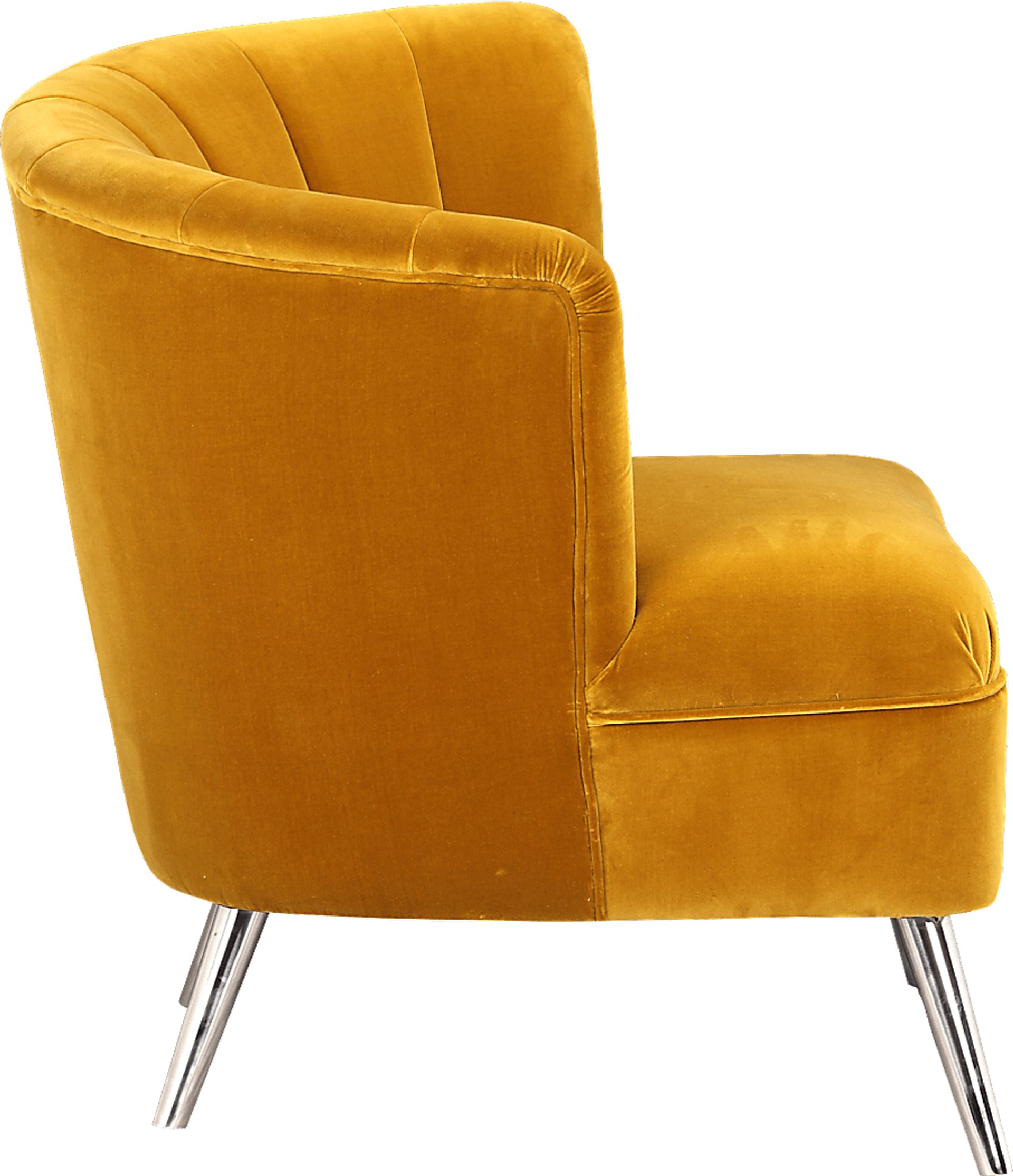 Carmela Yellow Left Side Accent Chair - Image 4