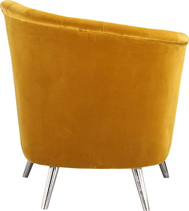 Carmela Yellow Left Side Accent Chair - Thumbnail - Image 5