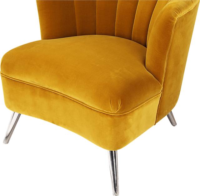 Carmela Yellow Left Side Accent Chair - Thumbnail - Image 6