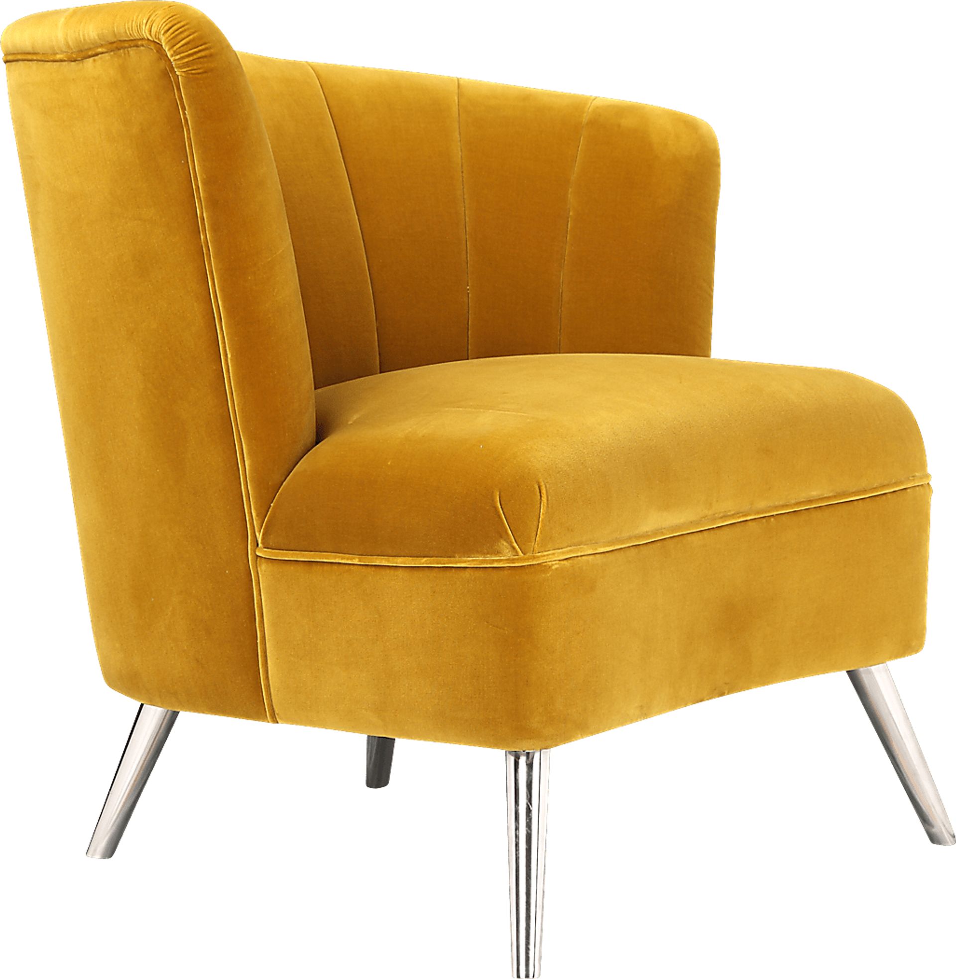 Carmela Yellow Right Side Accent Chair - Image 2