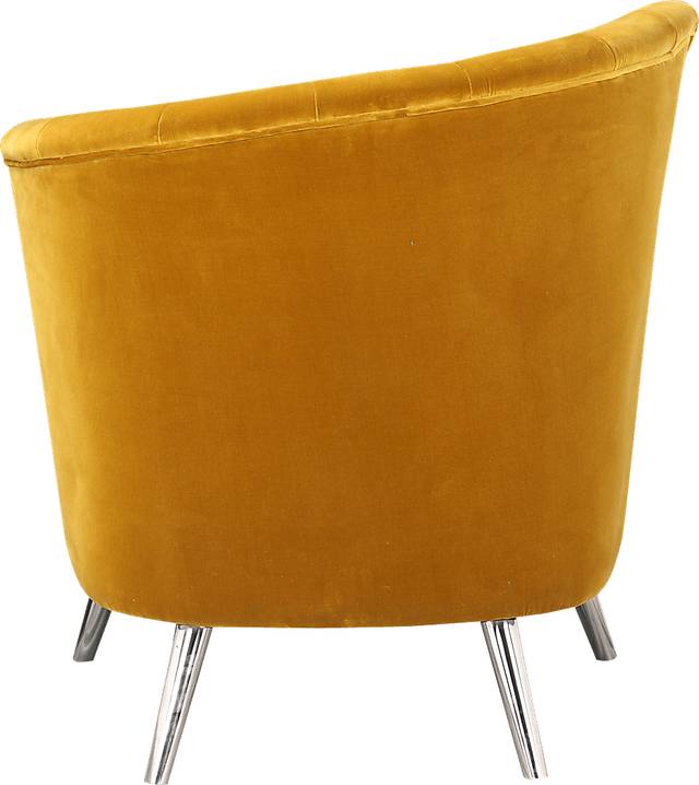 Carmela Yellow Right Side Accent Chair - Thumbnail - Image 5