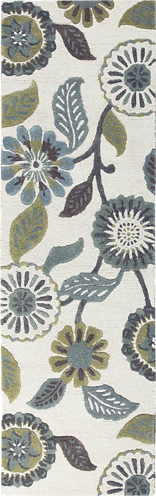 Carmelia Ivory 2'6 x 10' Runner Rug - Thumbnail - Image 1
