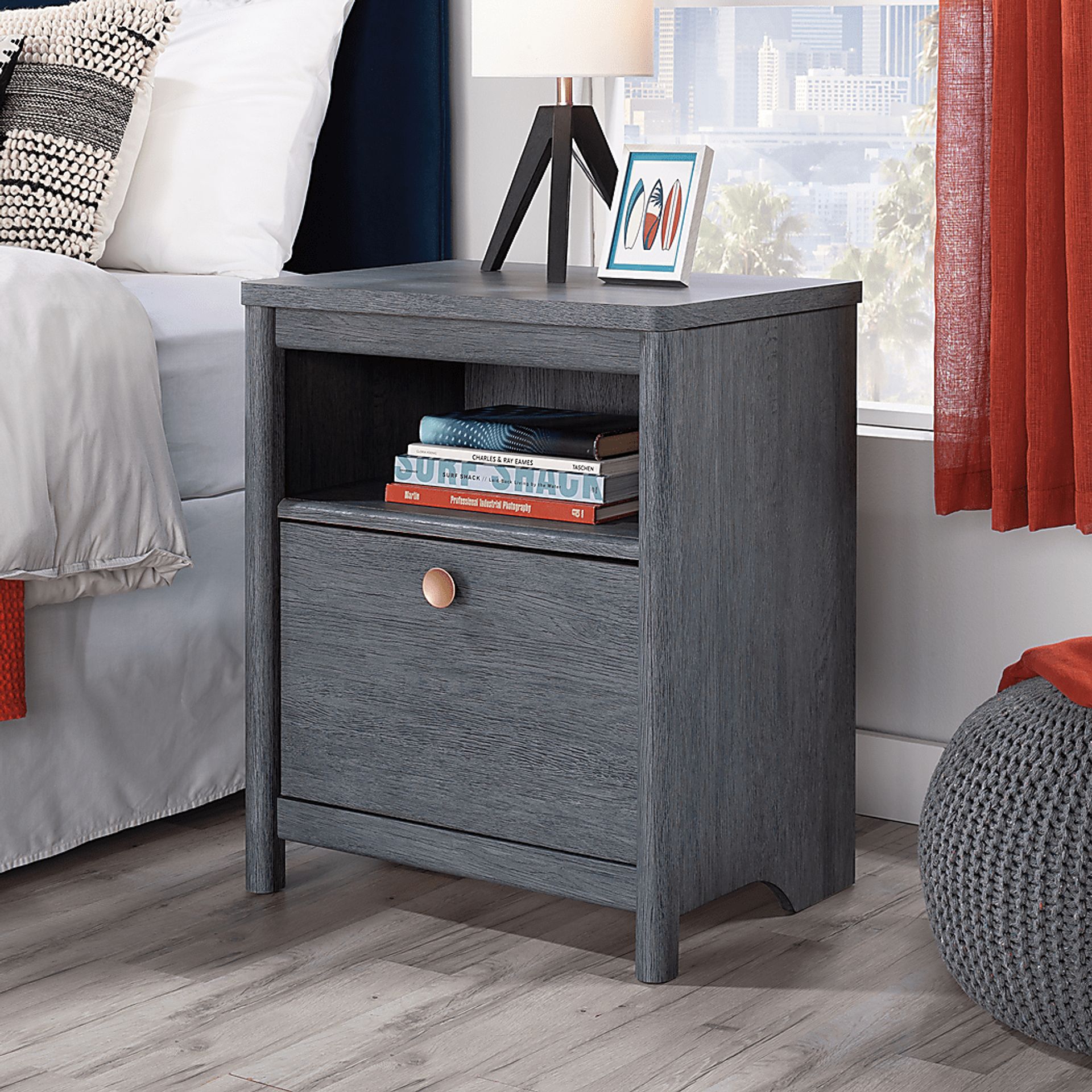 Carmell Blue Nightstand - Image 2
