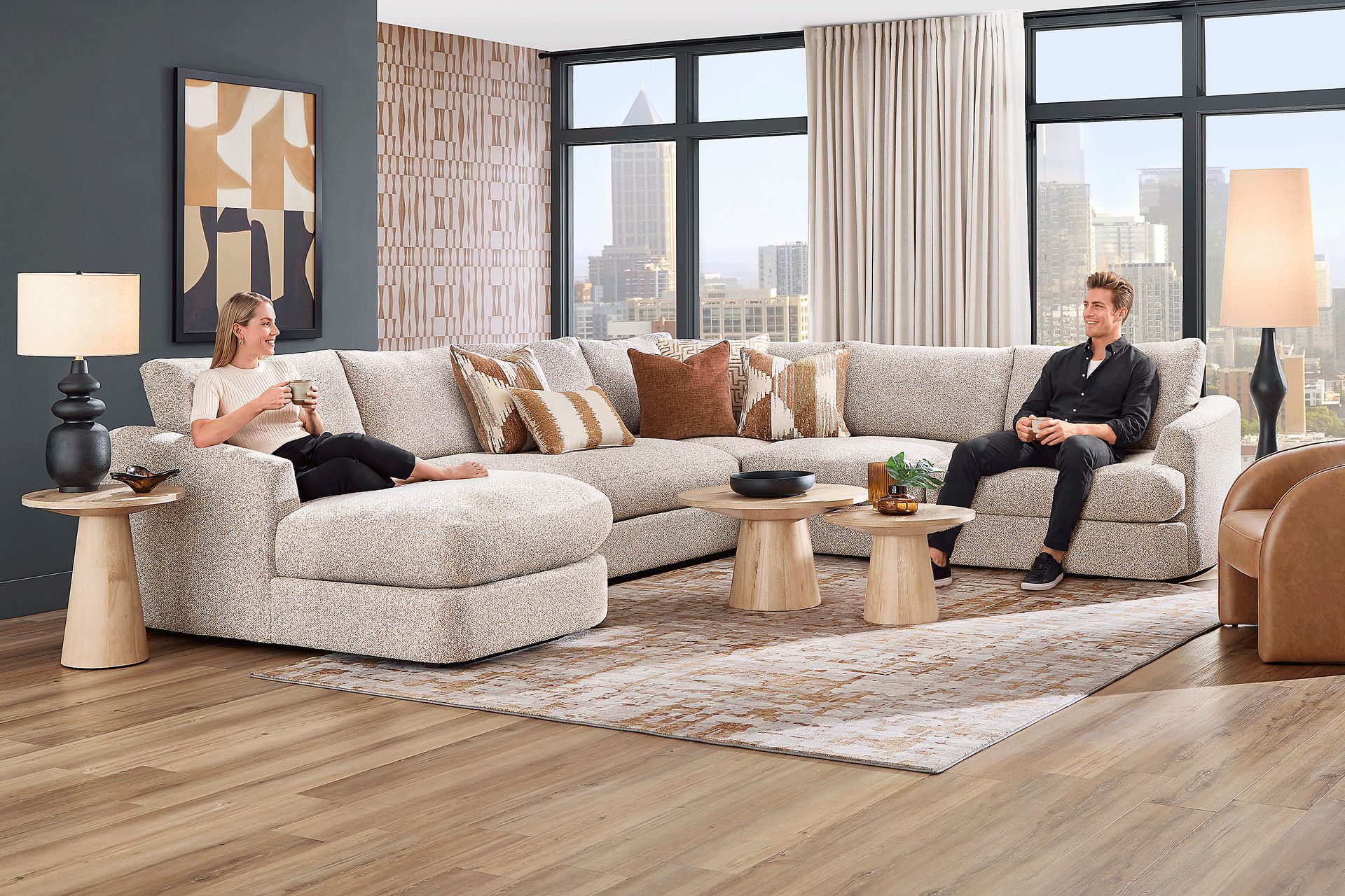 Carmelo Oatmeal 4 Pc Sectional - Image 3