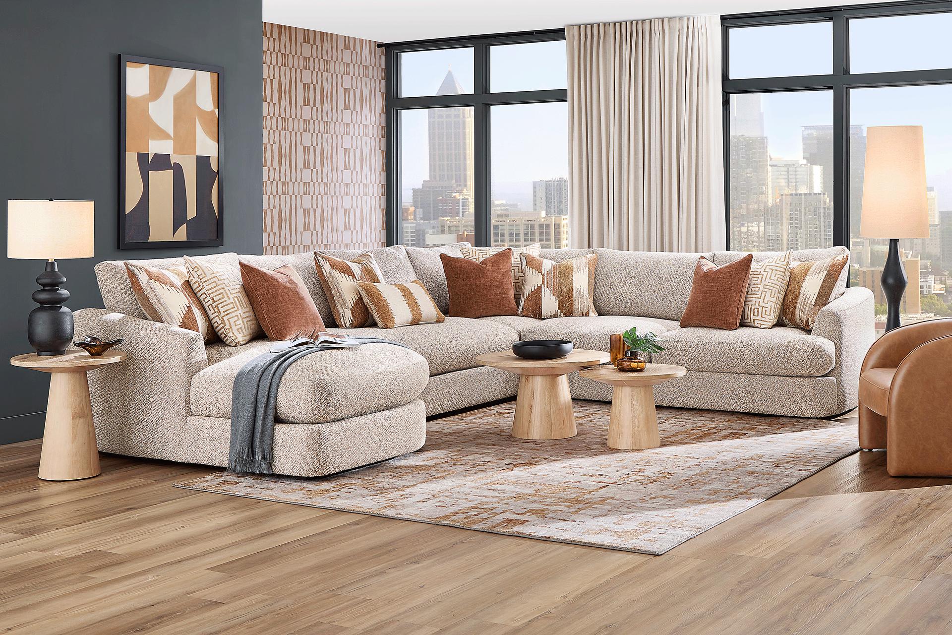 Carmelo Oatmeal 4 Pc Sectional
