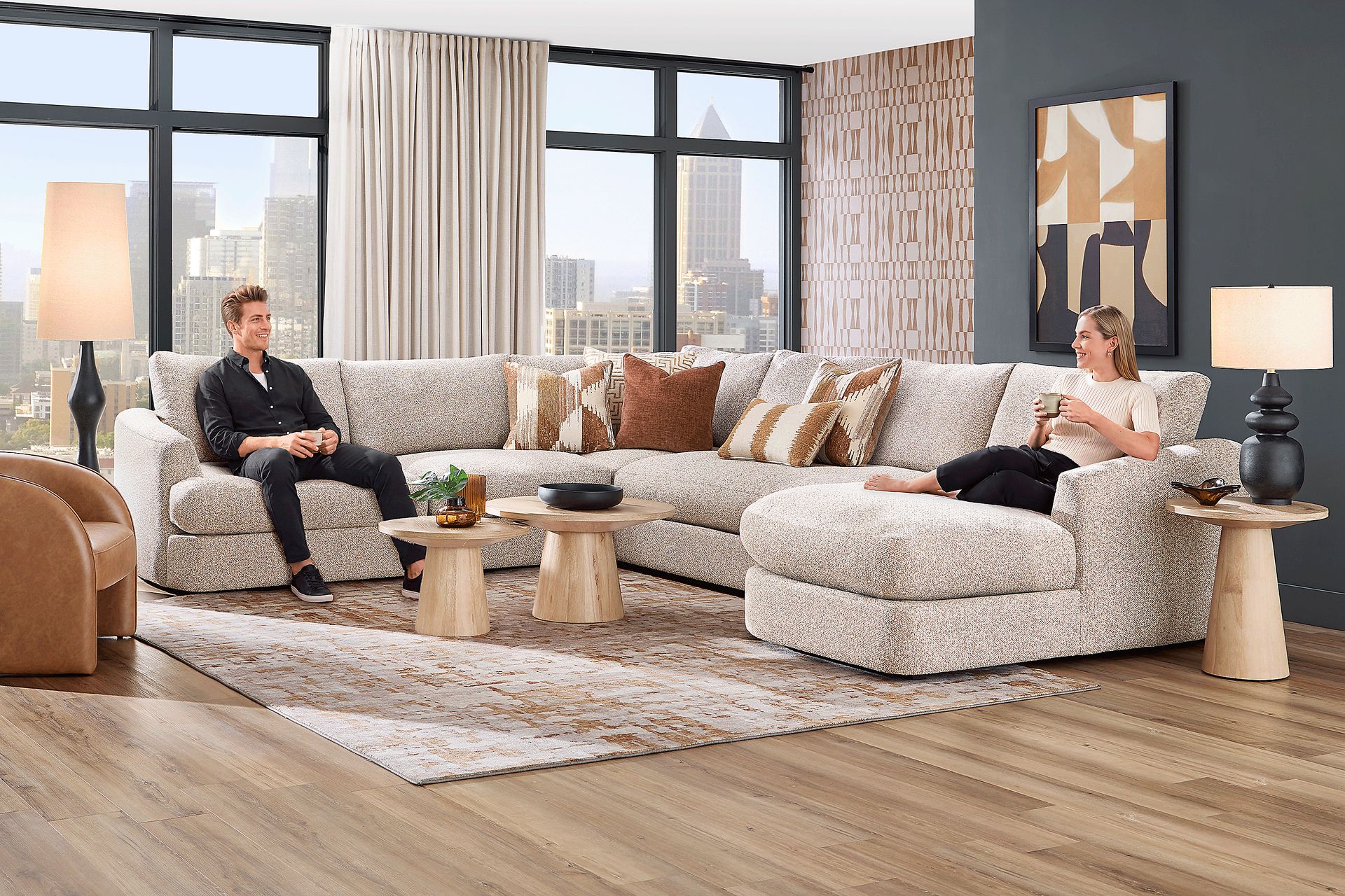 Carmelo Oatmeal 4 Pc Sectional - Image 3
