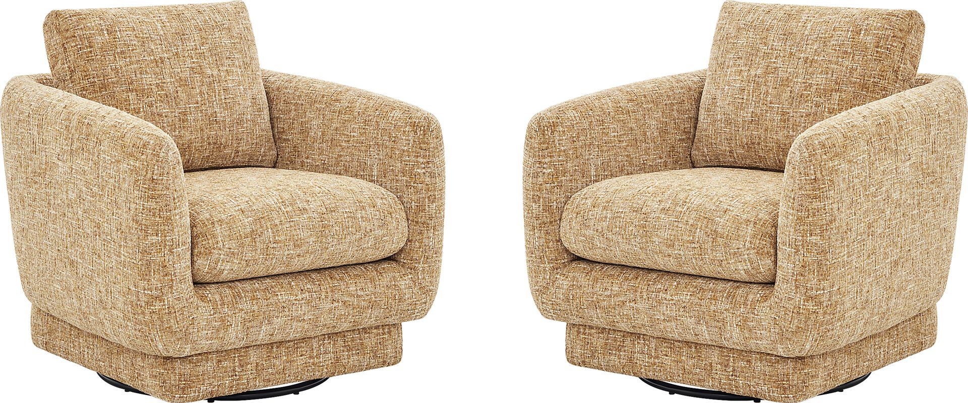 Carmen Gold Swivel Chair, Set of 2 - Image 1