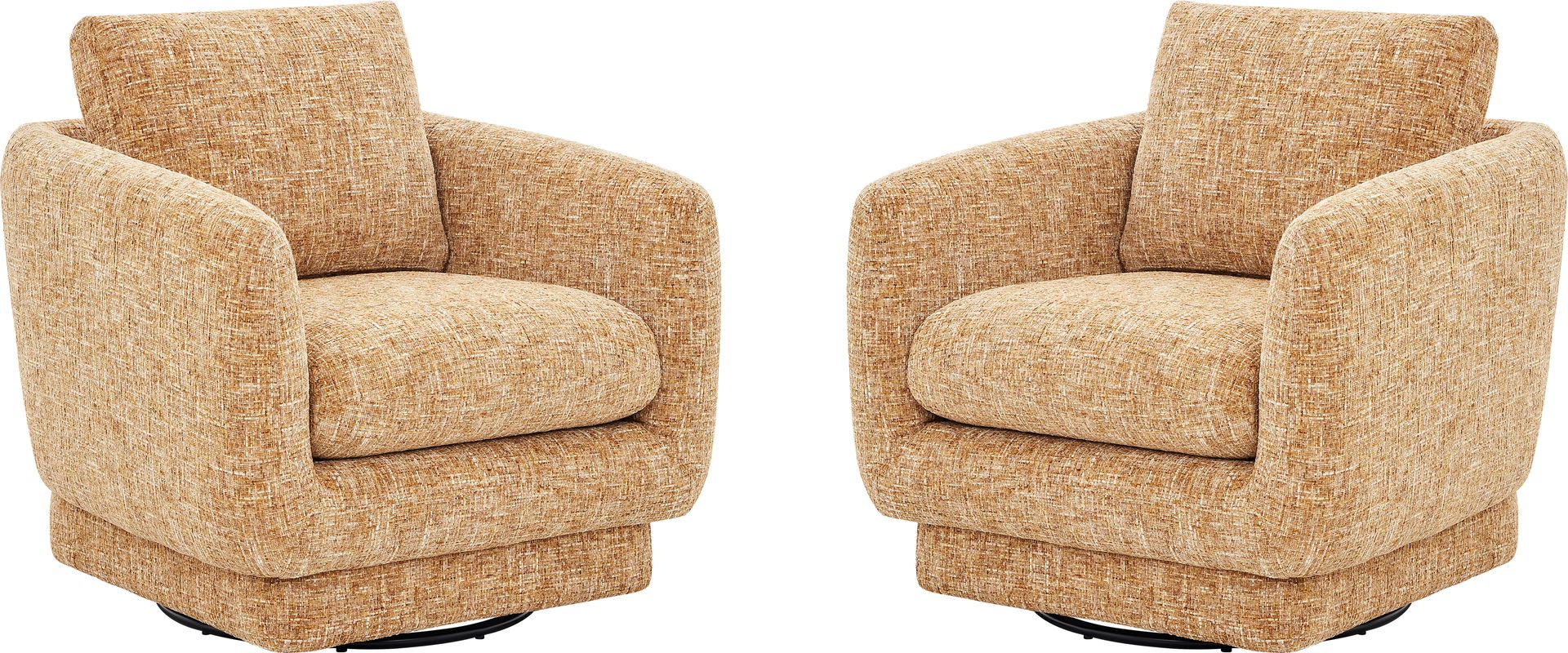 Carmen Gold Swivel Chair, Set of 2 - Image 2