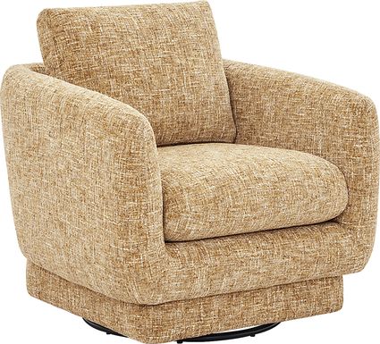 Carmen Gold Swivel Chair