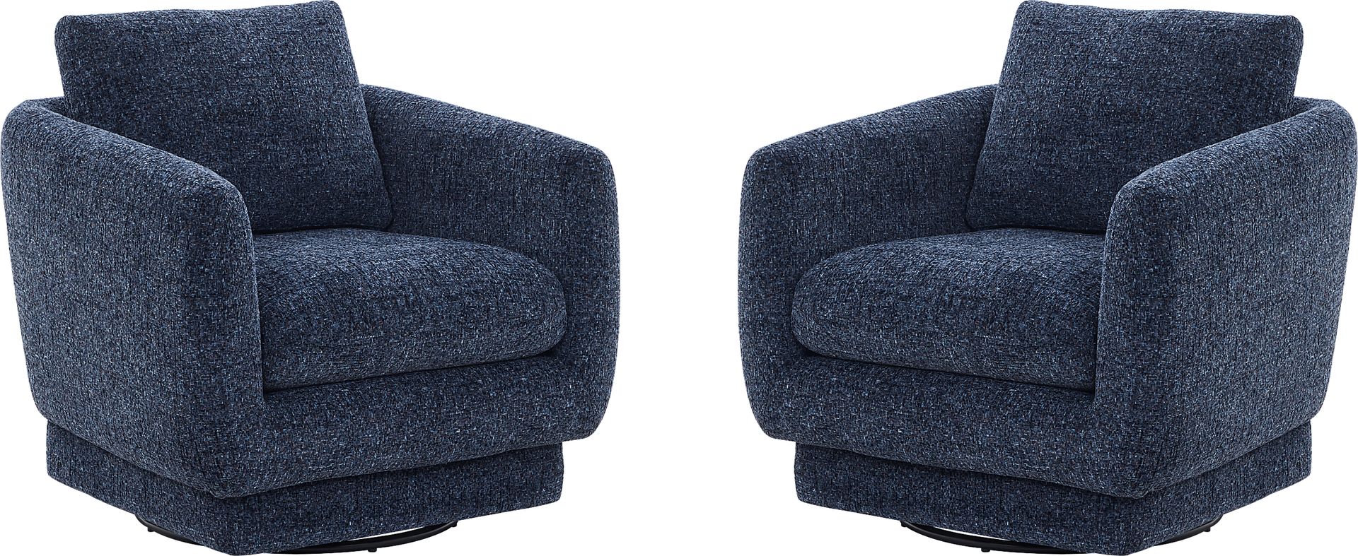 Carmen Indigo Swivel Chair, Set of 2 - Image 1