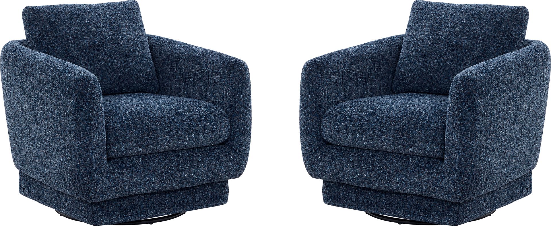 Carmen Indigo Swivel Chair, Set of 2 - Image 2