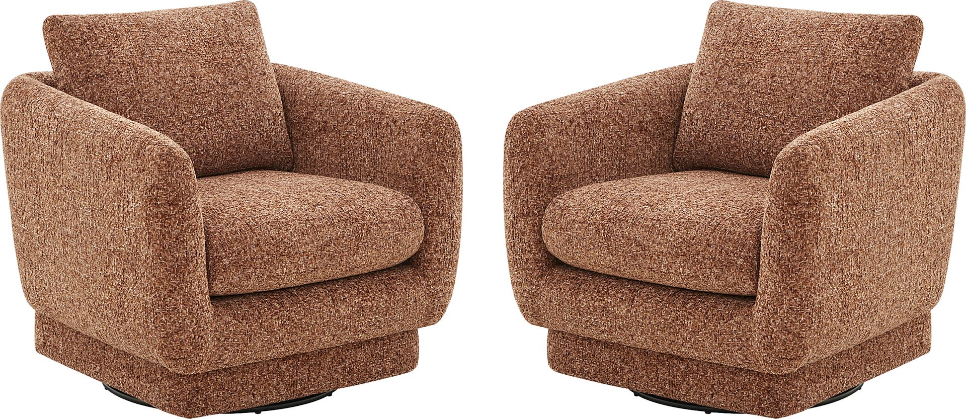 Carmen Orange Swivel Chair, Set of 2 - Image 1