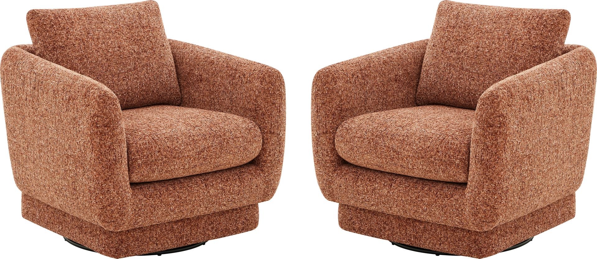 Carmen Orange Swivel Chair, Set of 2 - Image 2