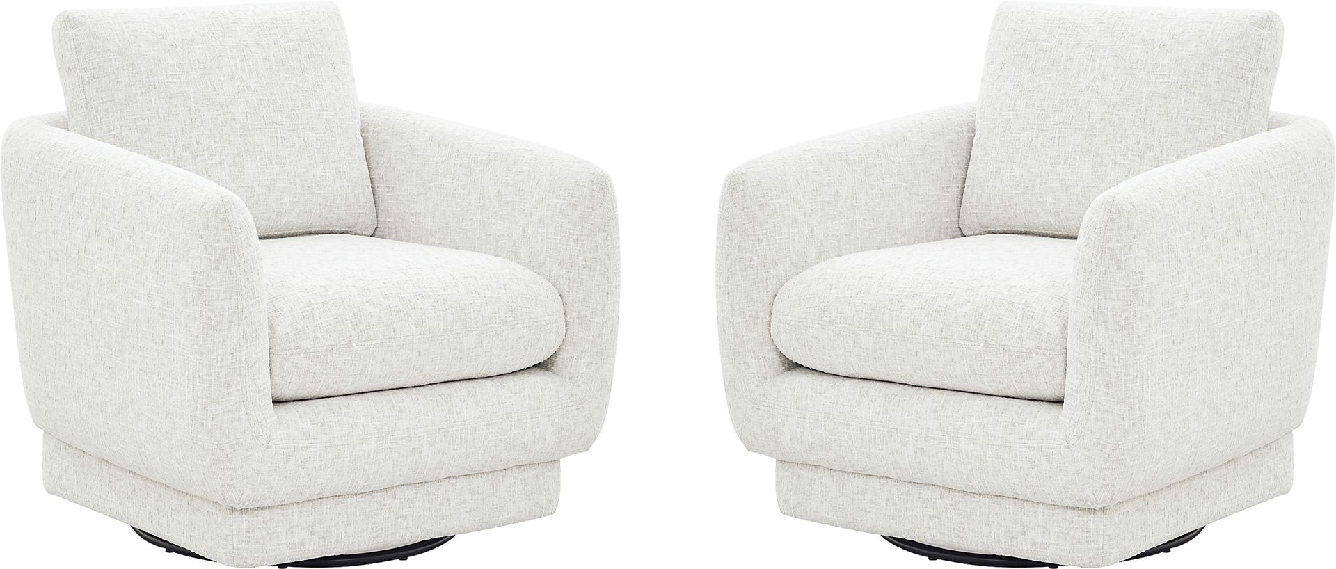 Carmen White Swivel Chair, Set of 2 - Image 1