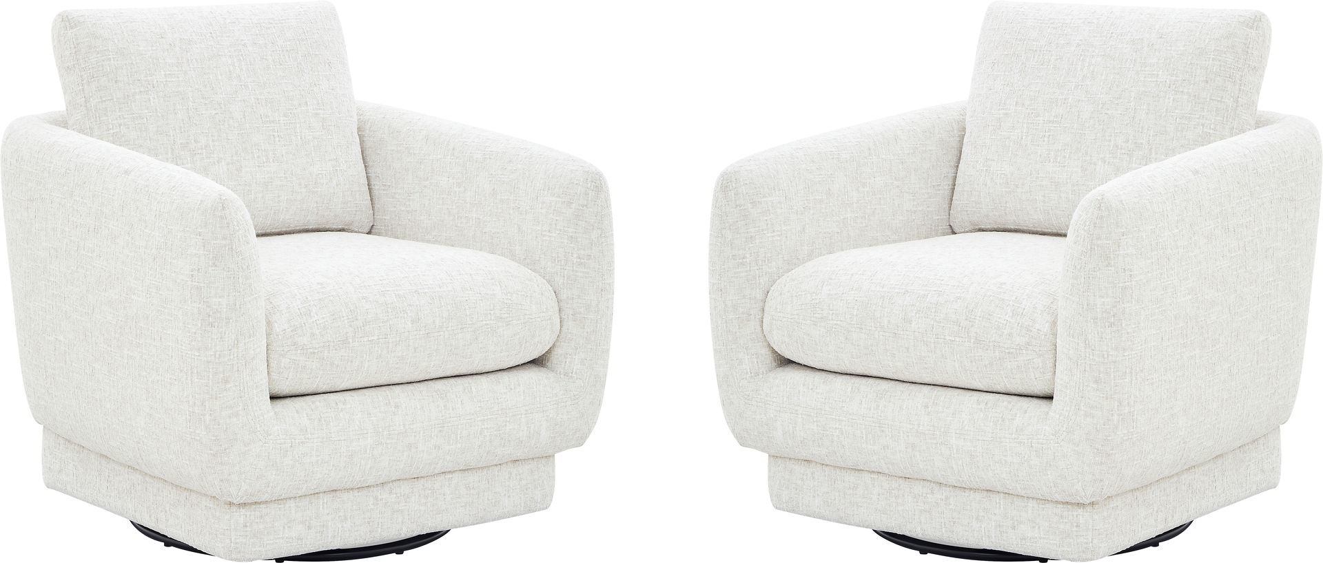 Carmen White Swivel Chair, Set of 2 - Image 2