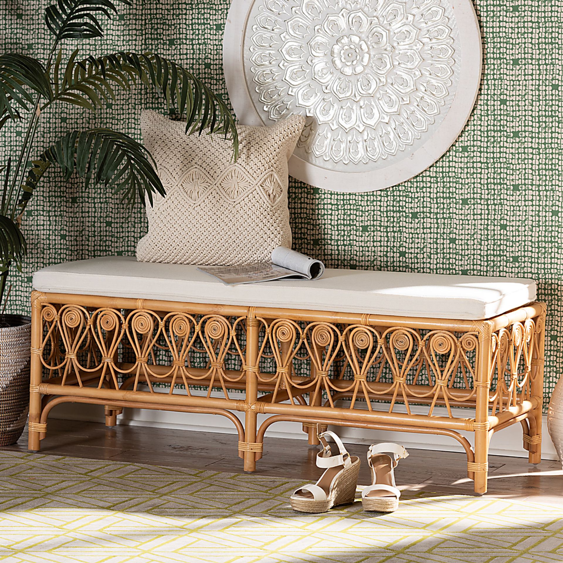 Carmenere Light Brown Accent Bench - Image 2
