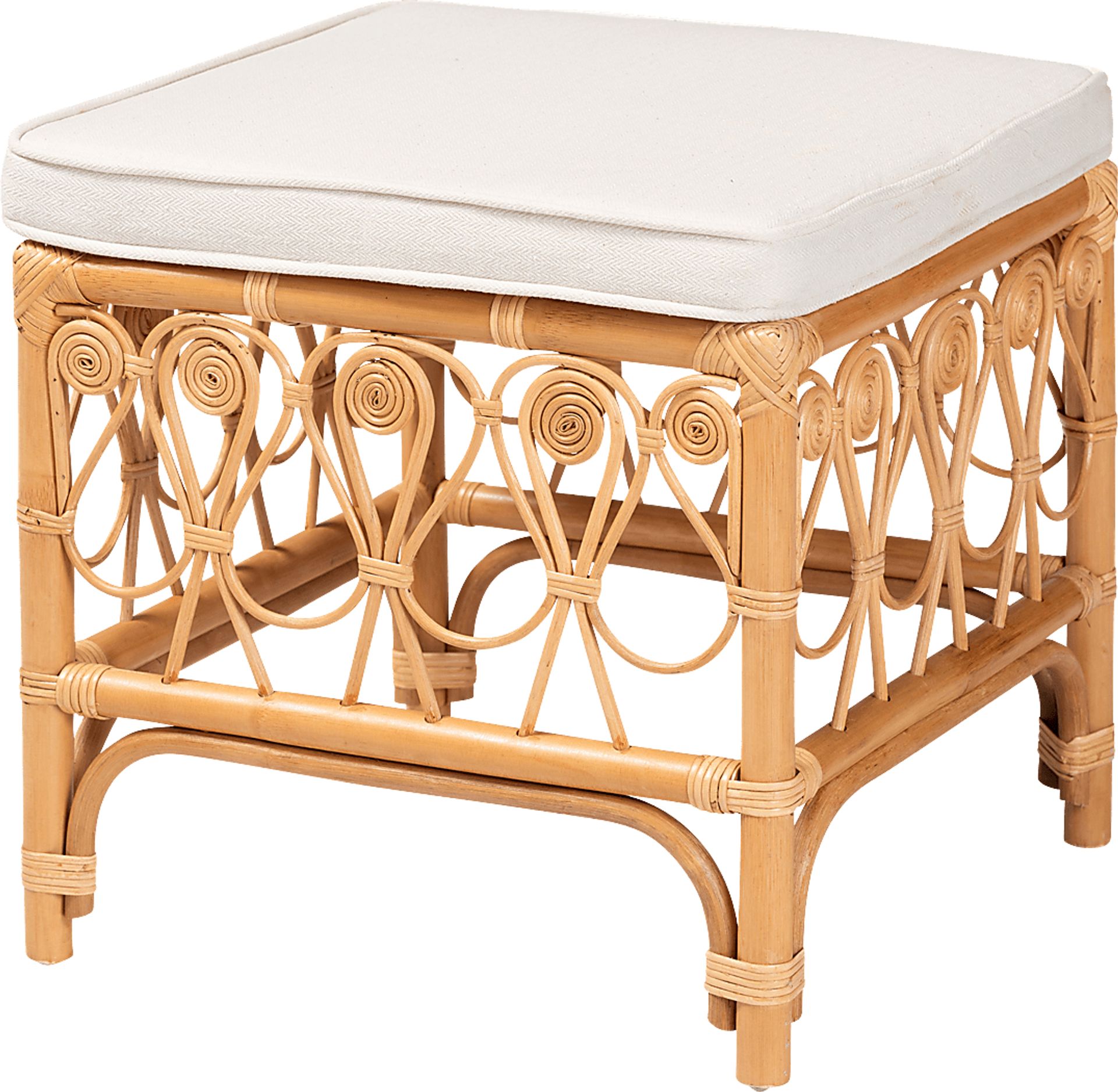 Carmenere Light Brown Ottoman - Image 1