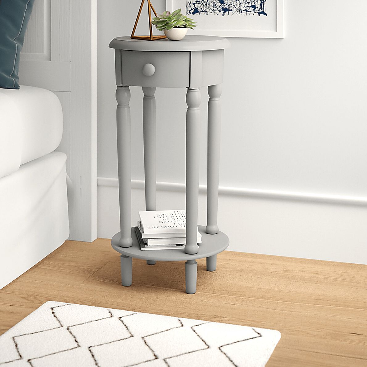 Carmichle Gray Nightstand