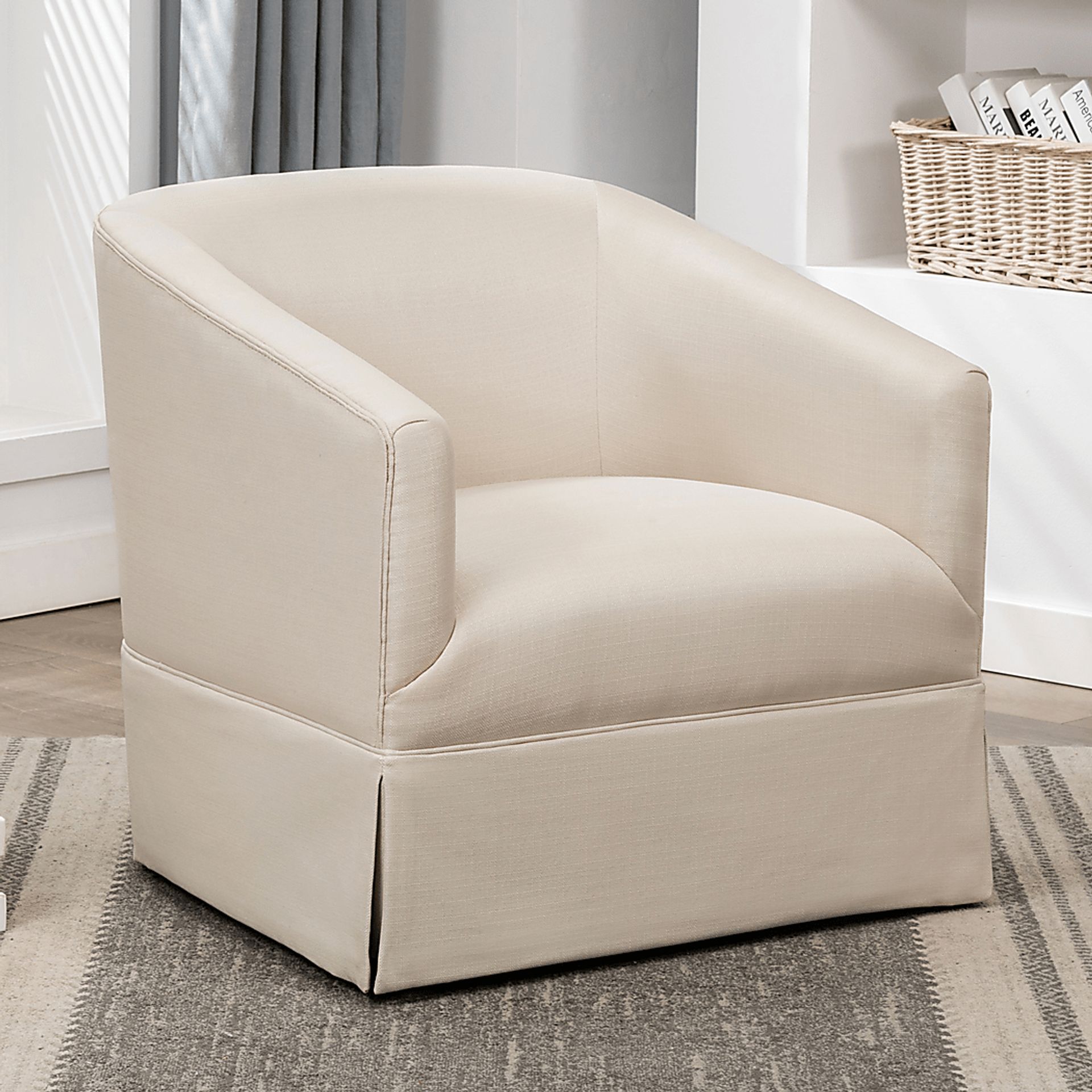 Carmick Beige Swivel Chair - Image 14