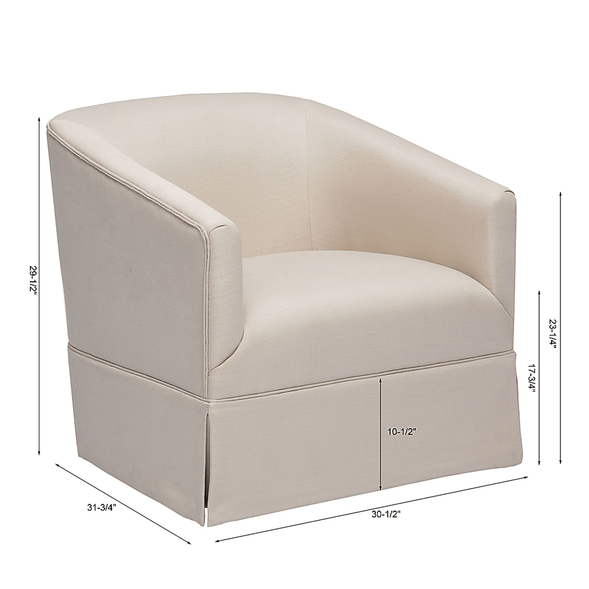 Carmick Beige Swivel Chair - Image 17