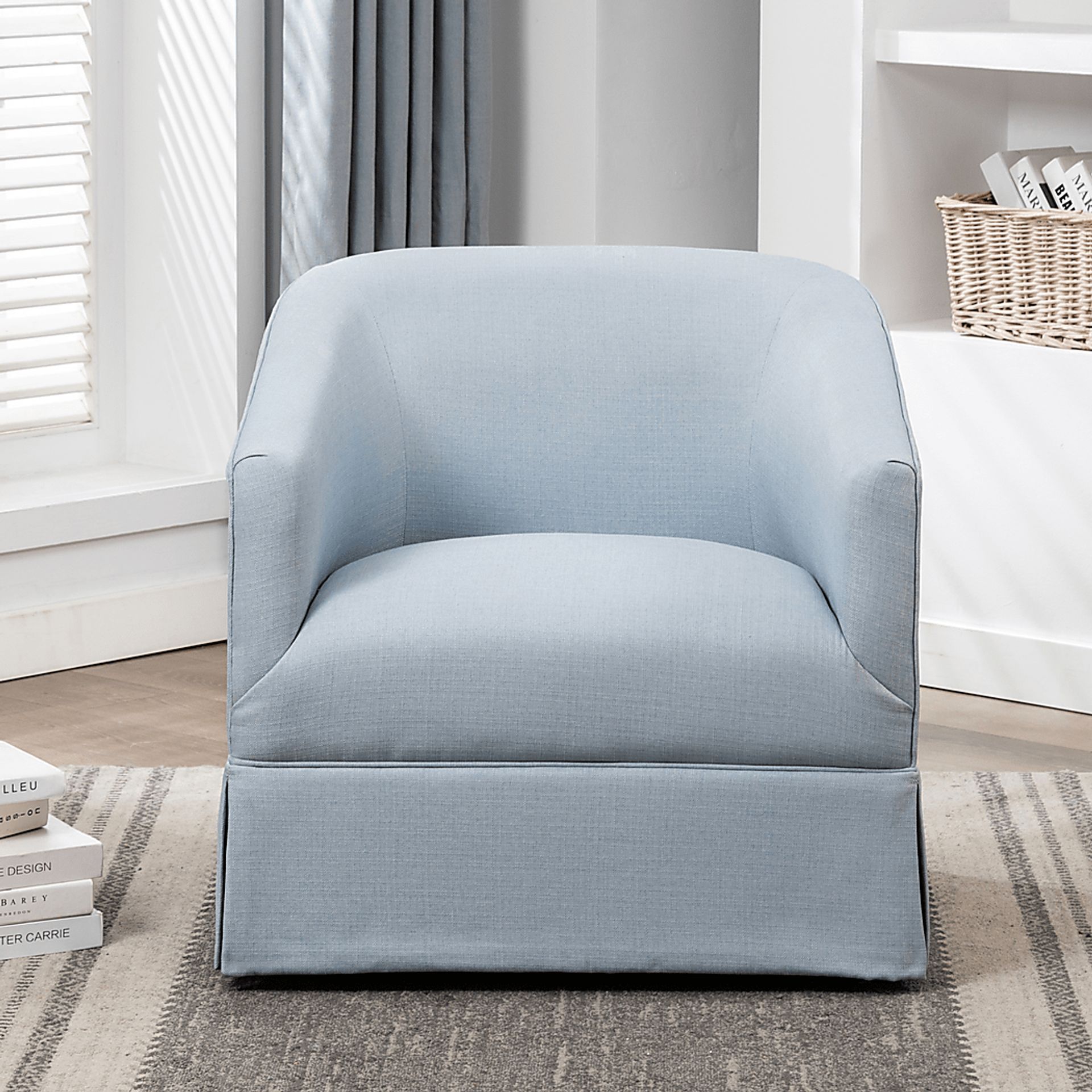 Carmick Blue Swivel Chair - Image 11
