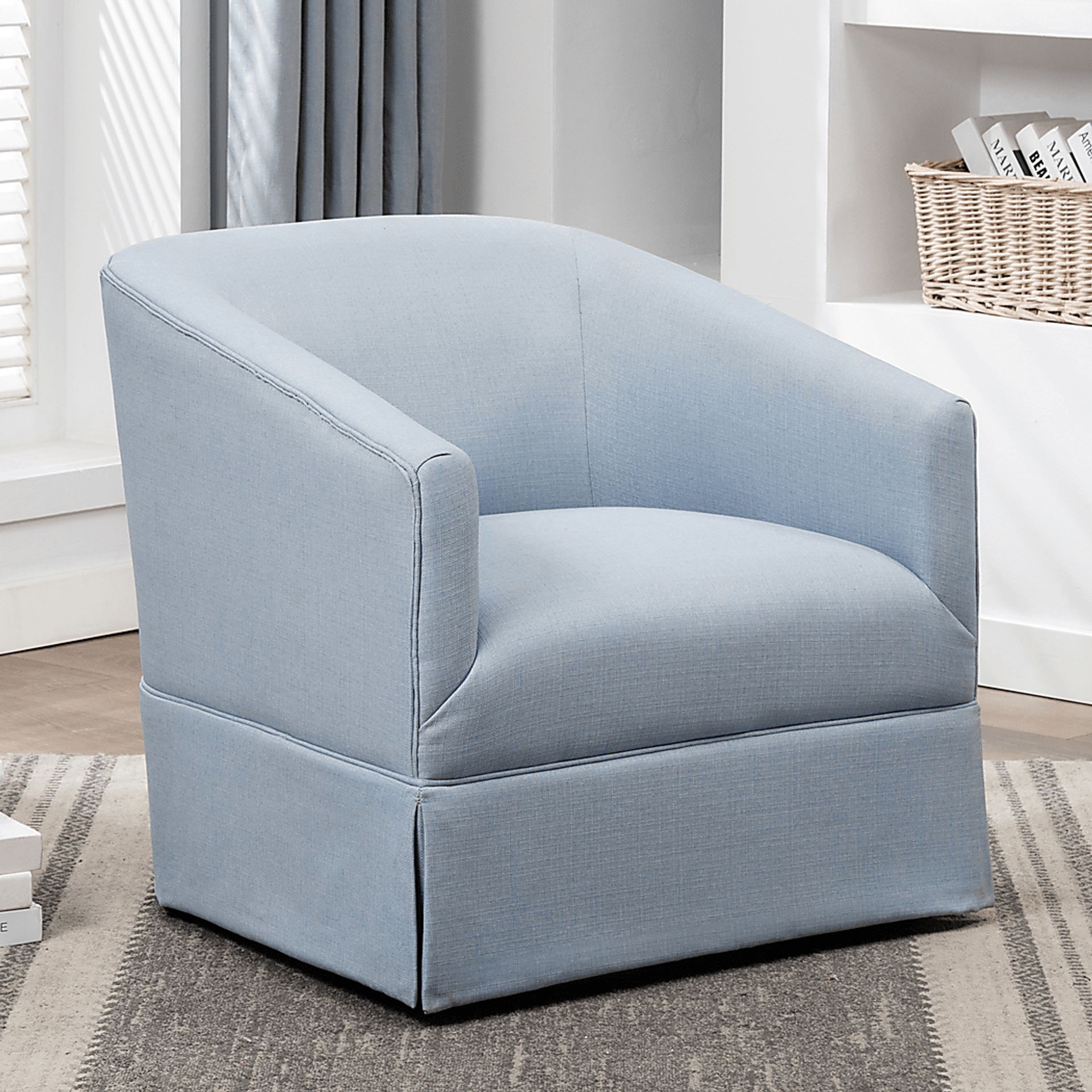 Carmick Blue Swivel Chair - Image 12