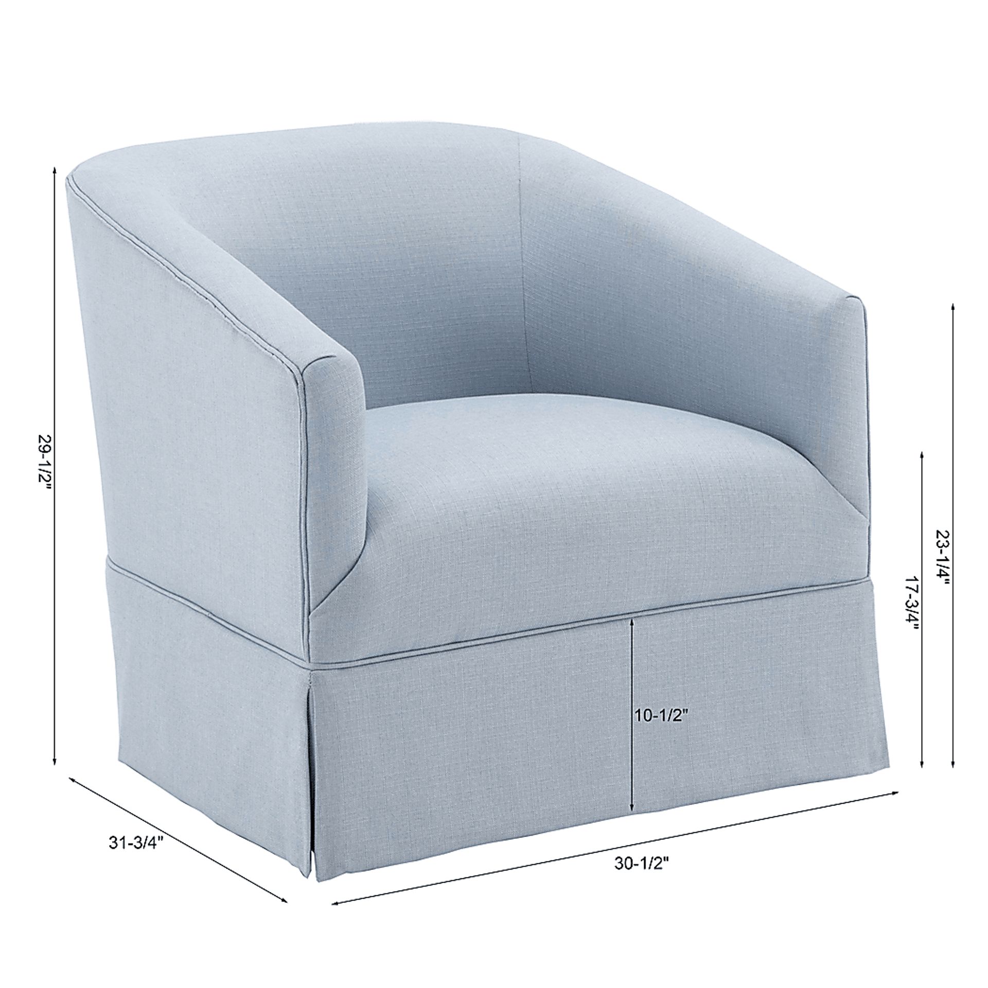 Carmick Blue Swivel Chair - Image 15
