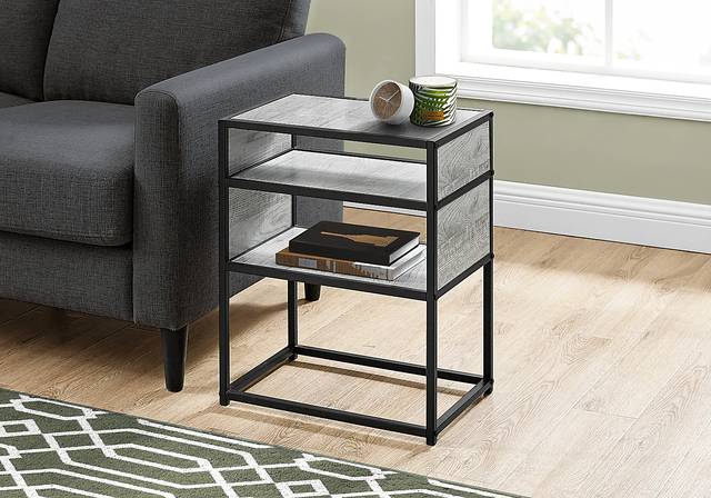 Carmon Circle Gray Accent Table - Thumbnail - Image 3