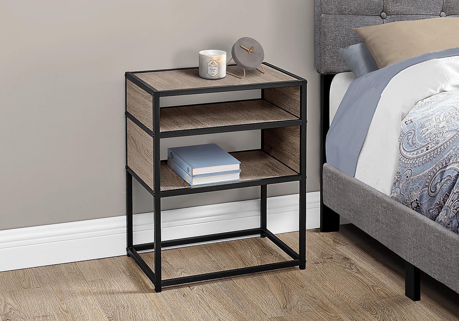 Carmon Circle Taupe Accent Table - Image 2