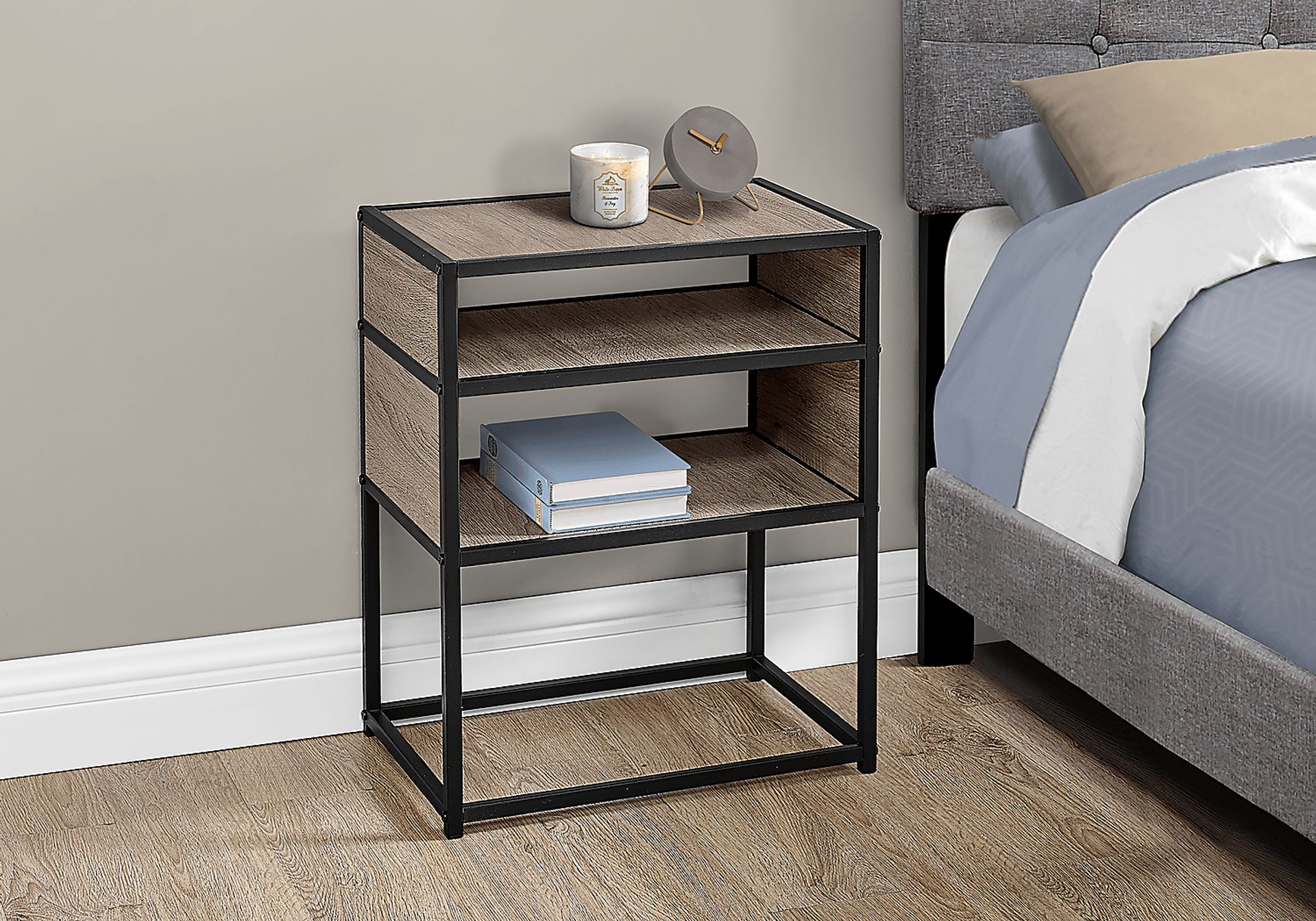 Carmon Circle Taupe Accent Table - Image 6