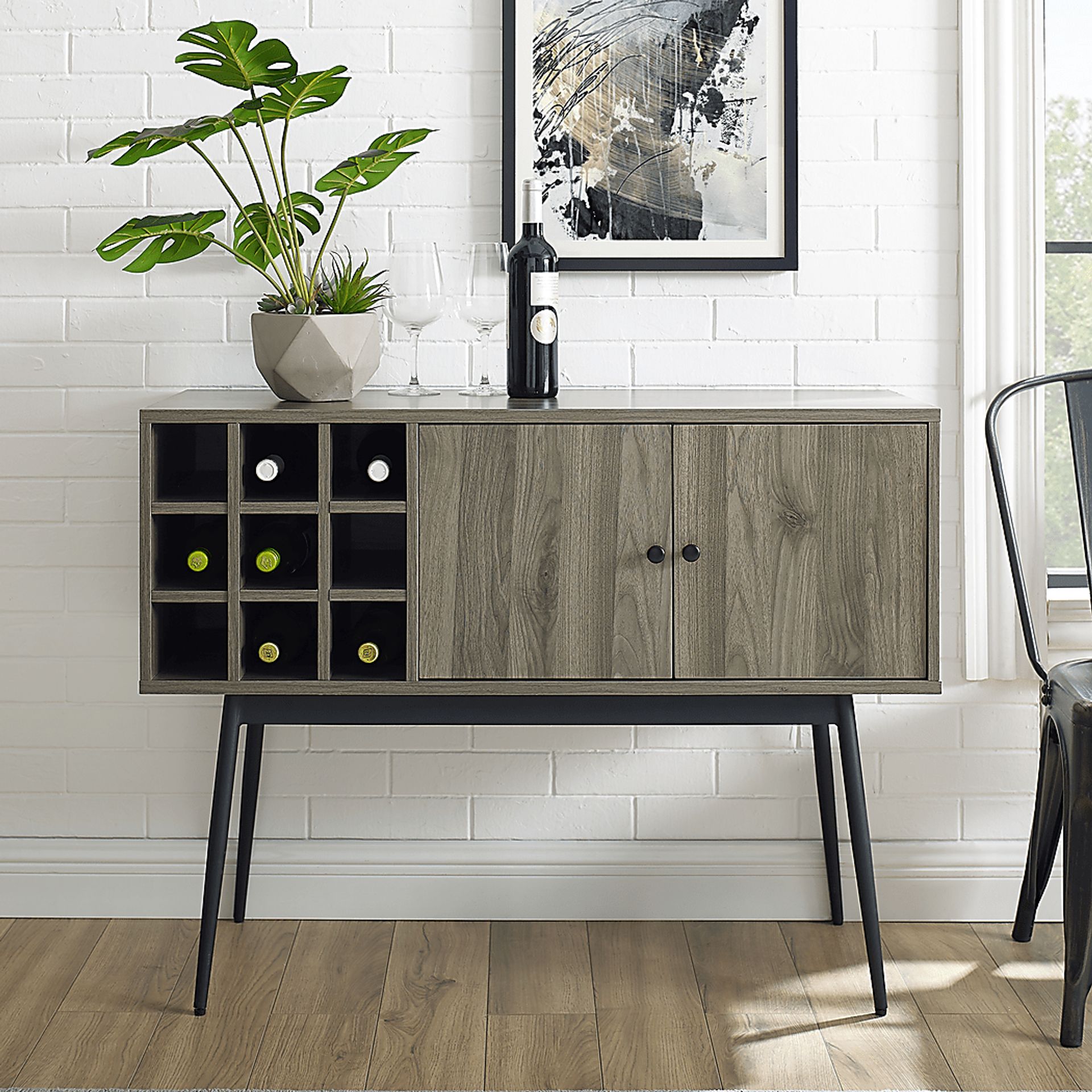 Carnarvon Gray Bar Cabinet - Image 5
