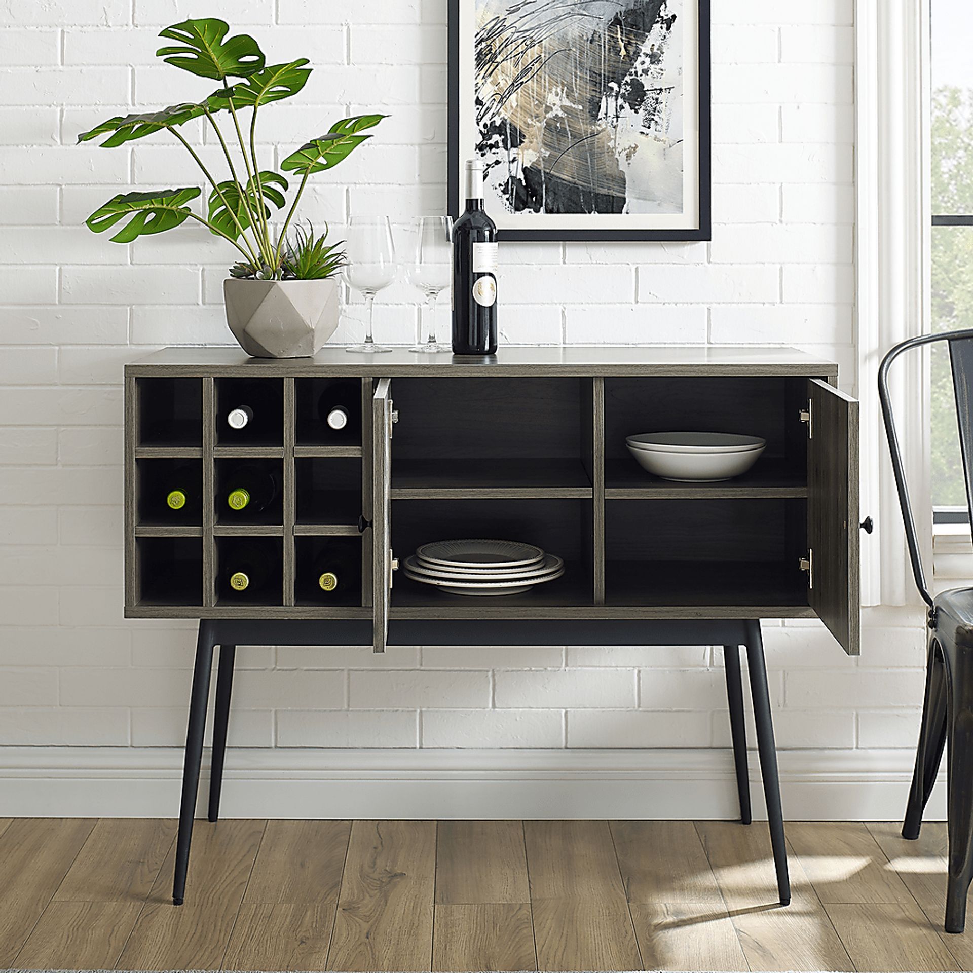 Carnarvon Gray Bar Cabinet - Image 6