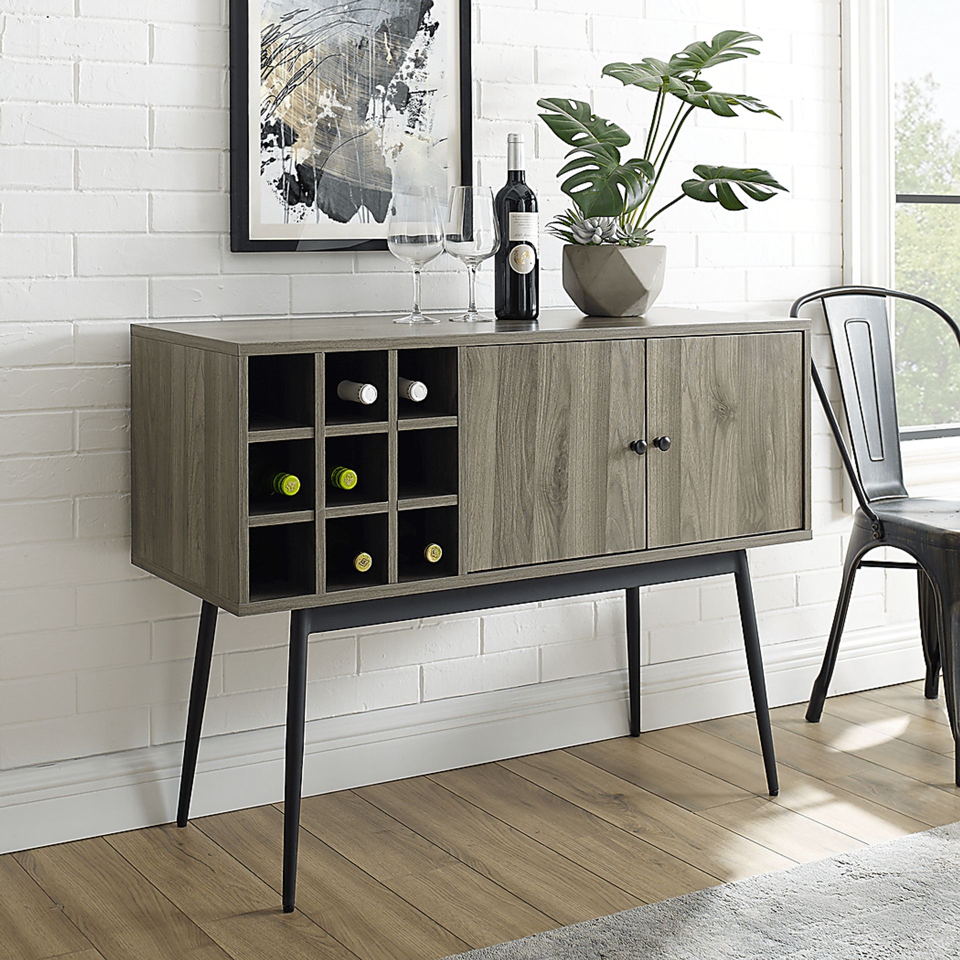 Carnarvon Gray Bar Cabinet - Image 7