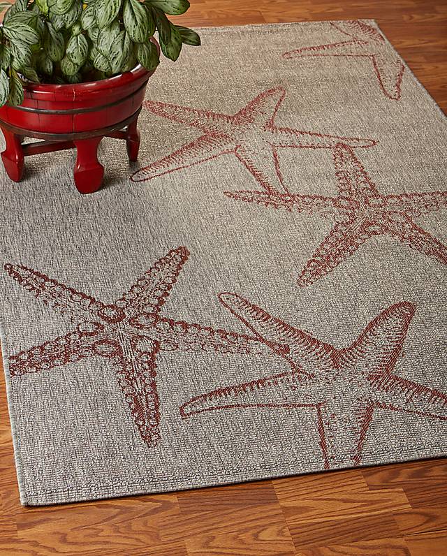 Carnsoll Coral/Beige 5' x 7' Indoor/Outdoor Rug - Thumbnail - Image 4