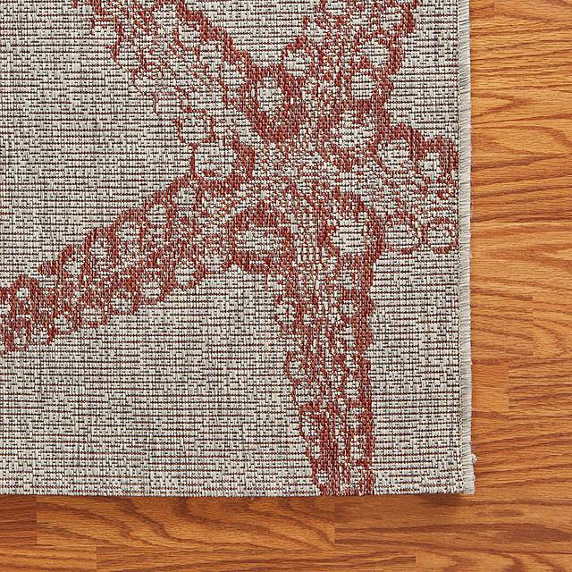 Carnsoll Coral/Beige 5' x 7' Indoor/Outdoor Rug - Thumbnail - Image 5