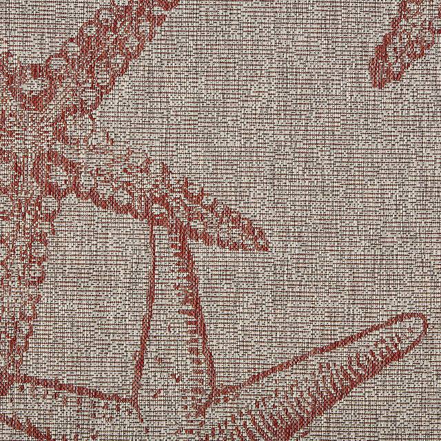 Carnsoll Coral/Beige 5' x 7' Indoor/Outdoor Rug - Thumbnail - Image 9