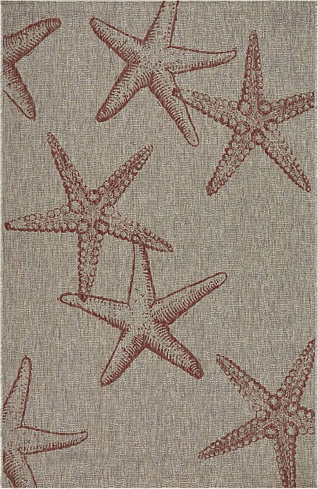 Carnsoll Coral/Beige 5' x 7' Indoor/Outdoor Rug - Thumbnail - Image 1