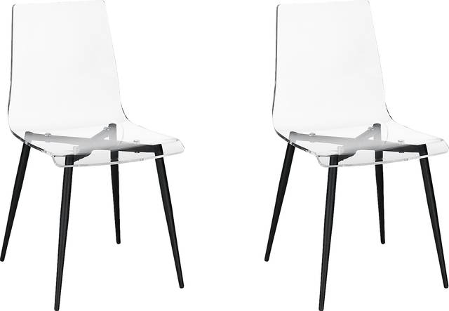 Carolann Black Dining Chair, Set of 2 - Thumbnail - Image 1