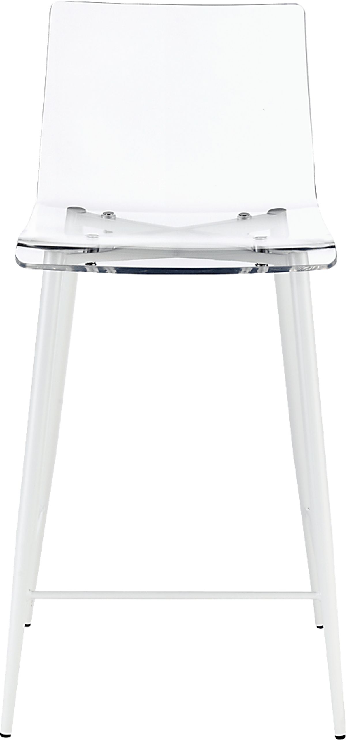 Carolann Clear White Counter Stool, Set Of 2 Rooms to Go