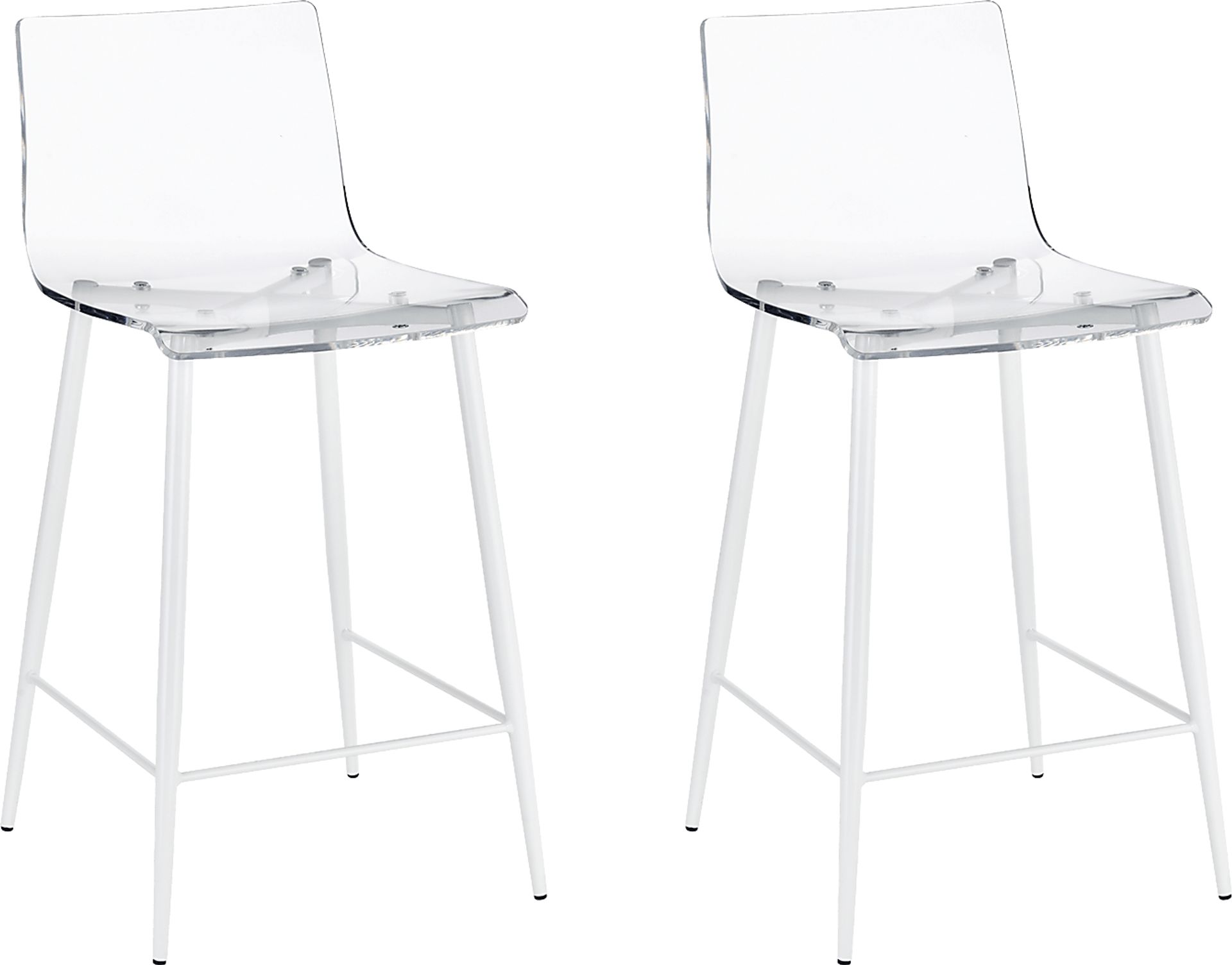 Carolann Clear Counter Stool, Set of 2 - Image 1