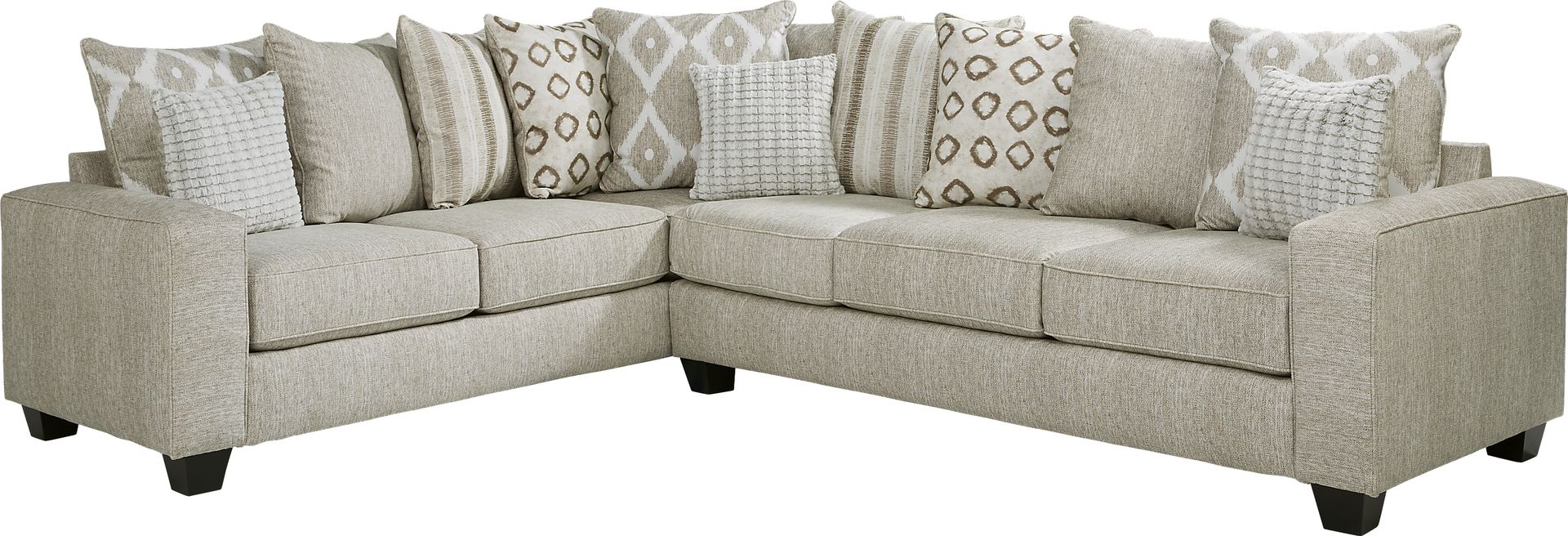 Carole Court Beige 2 Pc Sectional - Image 1