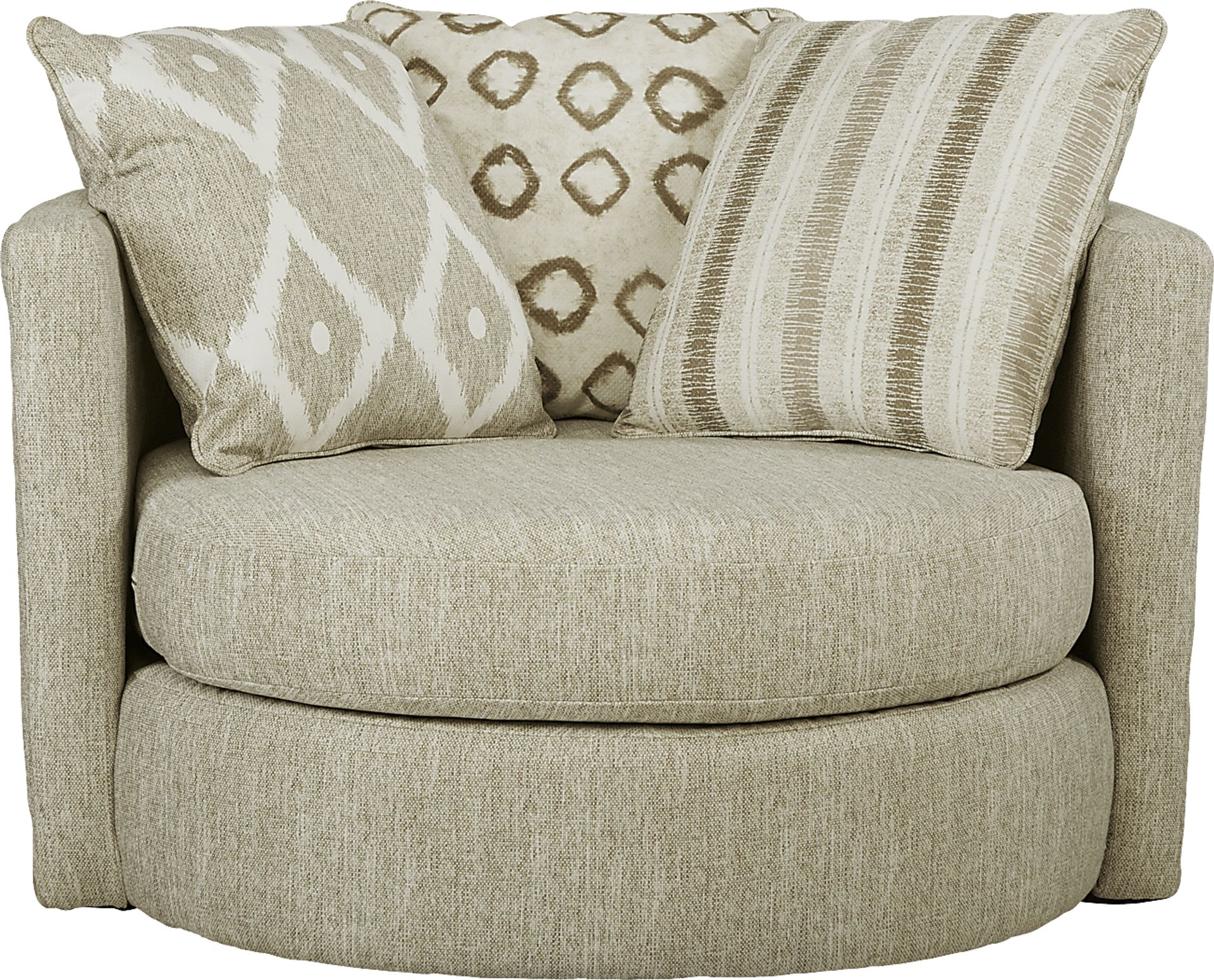 Carole Court Beige Swivel Chair - Image 2