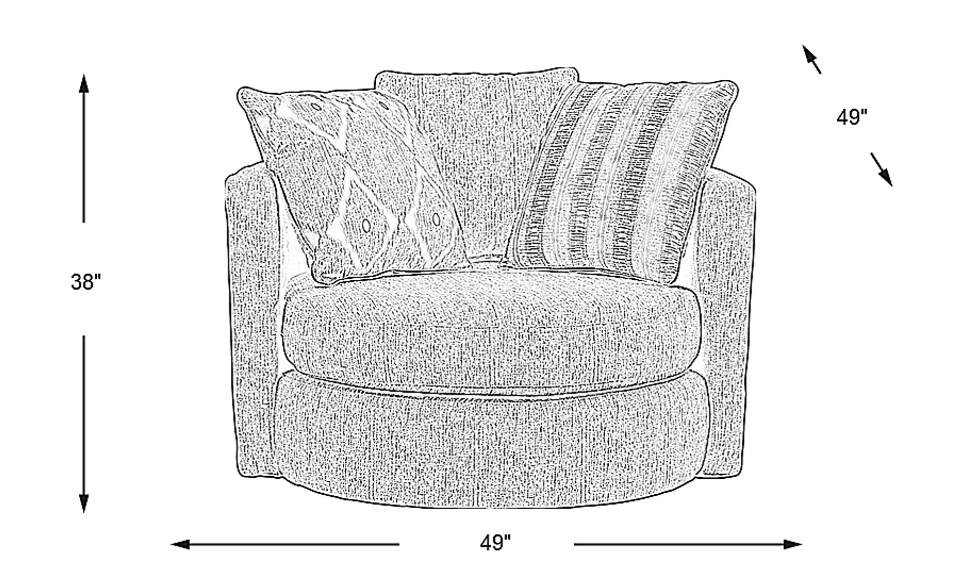 Dimension Image. Please refer to the Dimension Tab on this page for dimension details.