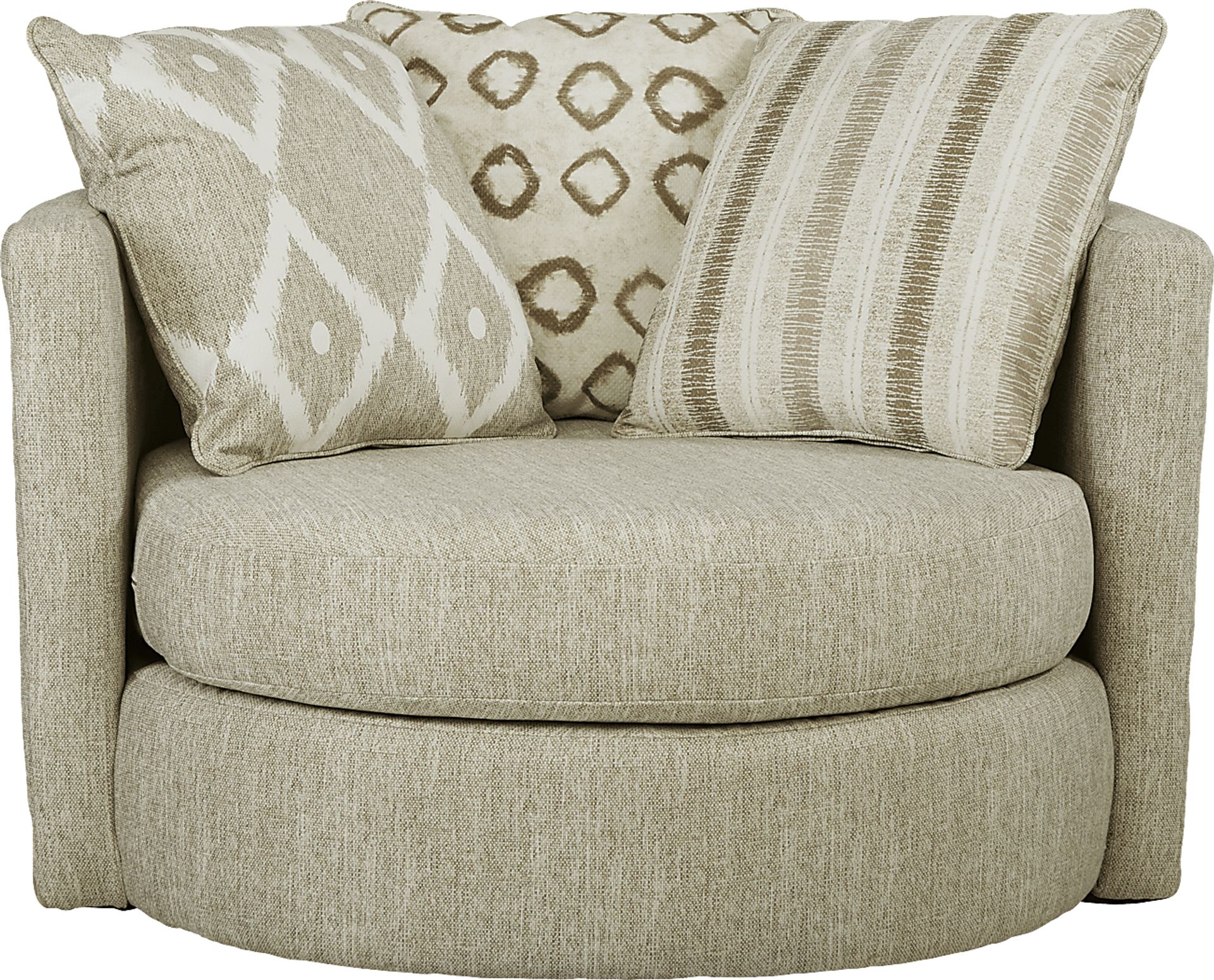 Carole Court Beige Swivel Chair - Image 1