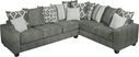 Carole Court Gray 6 Pc Sectional Living Room