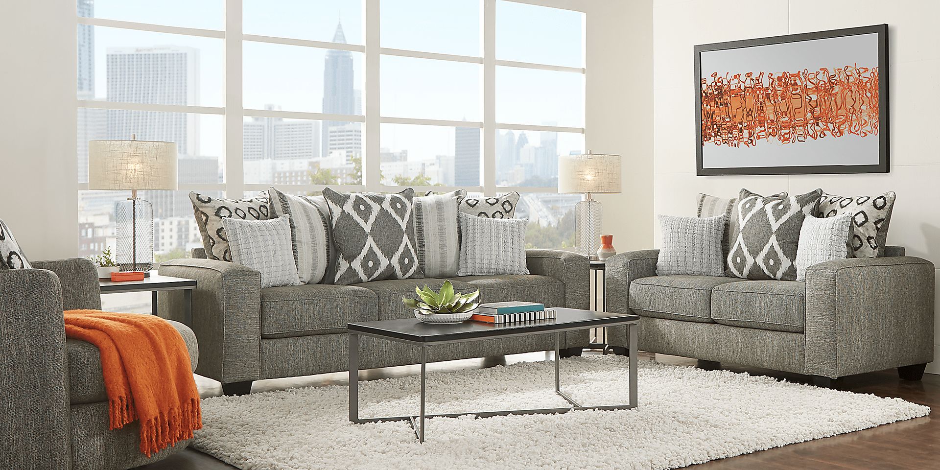 Carole Court Gray 3 Pc Living Room - Image 1