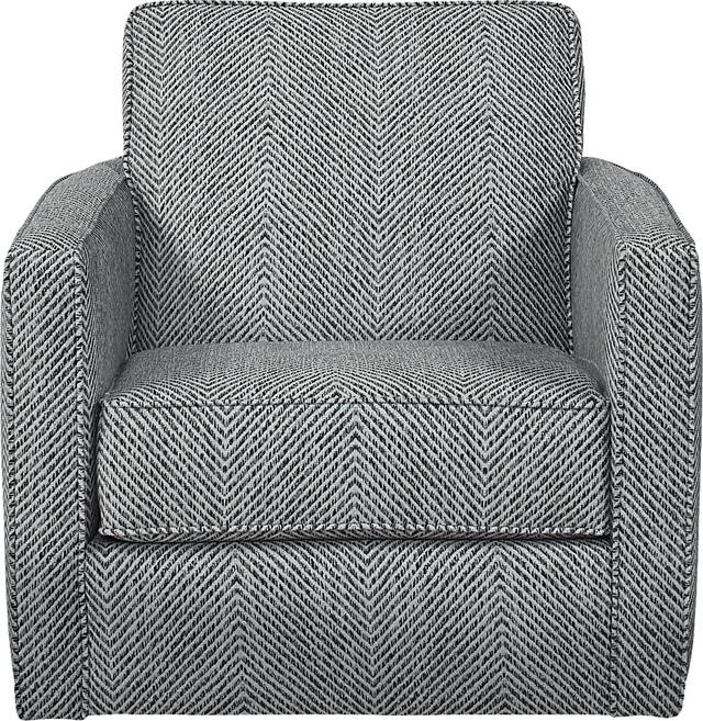 Carole Court Gray Accent Swivel Chair - Thumbnail - Image 2