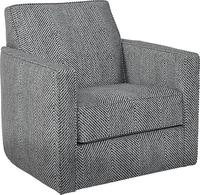 Carole Court Gray Accent Swivel Chair - Thumbnail - Image 1